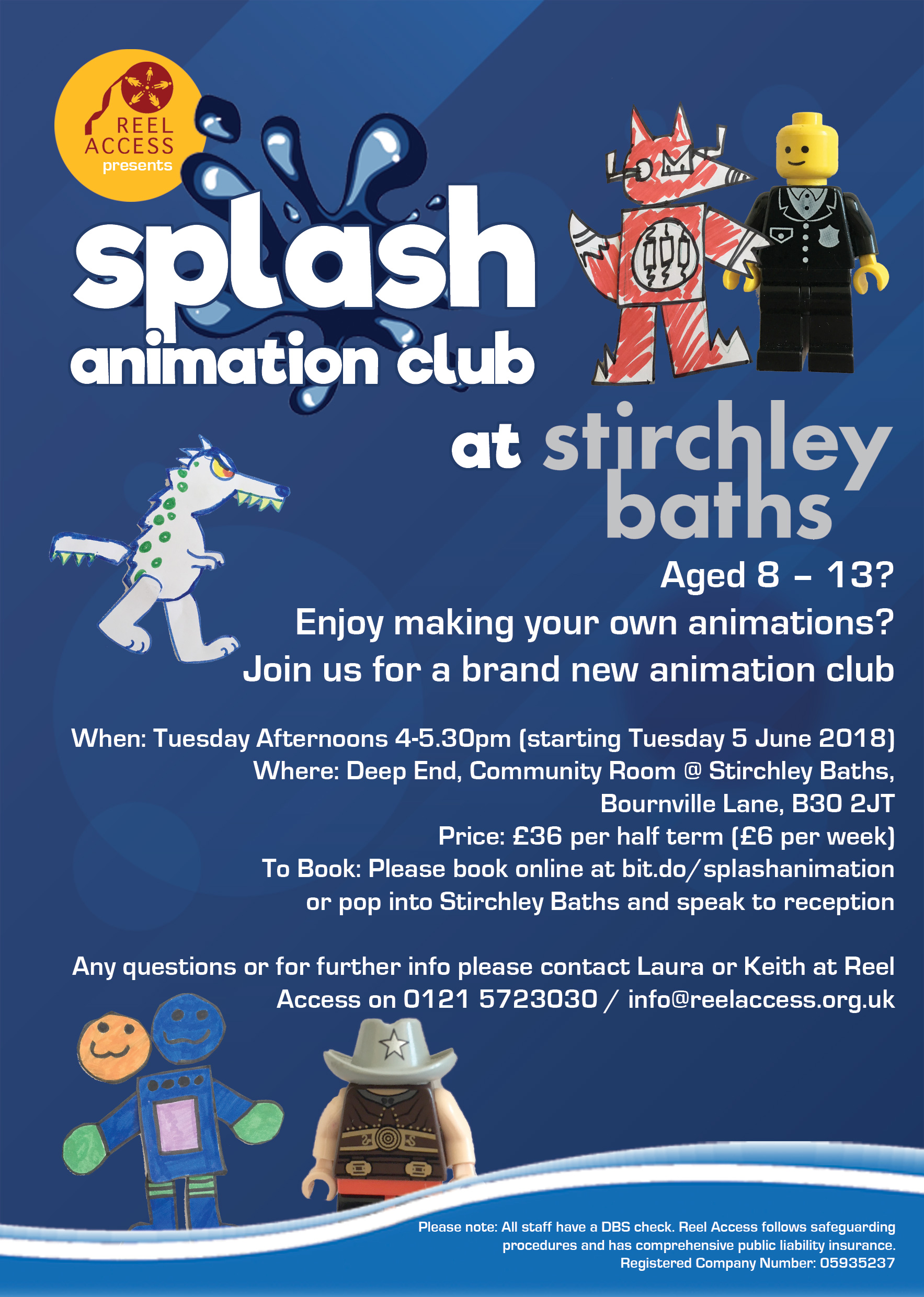 reel access presents splash animation club at stirchley baths tickets
